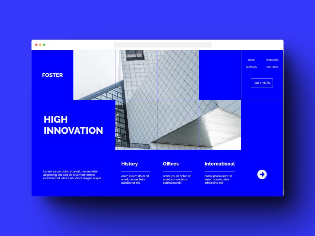 Foster corporate website concept
